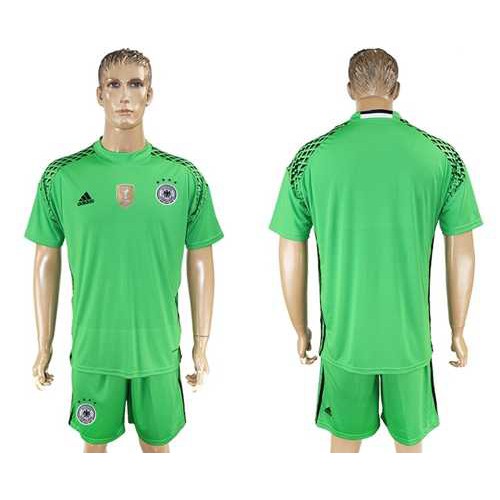 Germany Blank Green Goalkeeper Soccer Country Jersey Germany Blank Green Goalkeeper Soccer Country Jersey