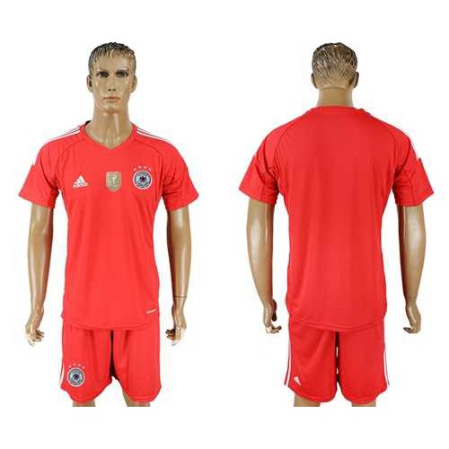 Germany Blank Red Goalkeeper Soccer Country Jersey Germany Blank Red Goalkeeper Soccer Country Jersey