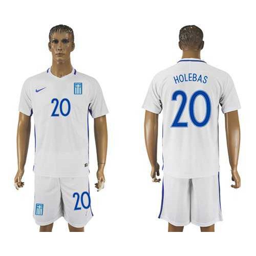 Greece #20 Holebas Home Soccer Country Jersey Greece #20 Holebas Home Soccer Country Jersey