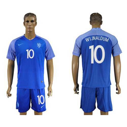 Holland #10 Wijnaldum Away Soccer Country Jersey Holland #10 Wijnaldum Away Soccer Country Jersey