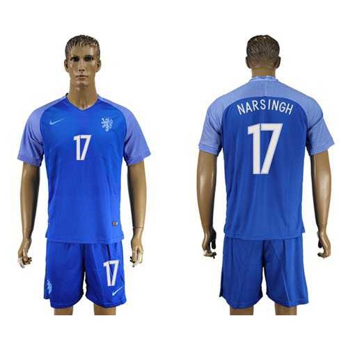 Holland #17 Narsingh Away Soccer Country Jersey Holland #17 Narsingh Away Soccer Country Jersey