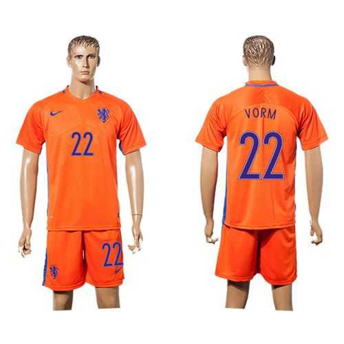 Holland #22 Vorm Home Soccer Country Jersey Holland #22 Vorm Home Soccer Country Jersey