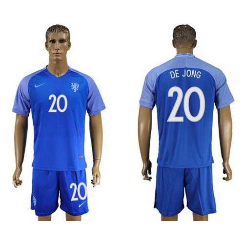 Holland #20 De Jong Away Soccer Country Jersey Holland #20 De Jong Away Soccer Country Jersey