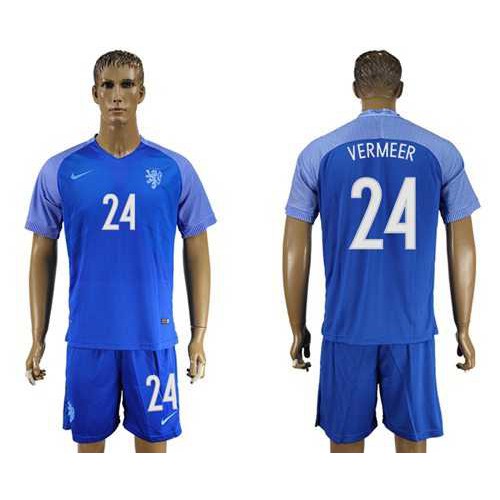 Holland #24 Vermeer Away Soccer Country Jersey Holland #24 Vermeer Away Soccer Country Jersey