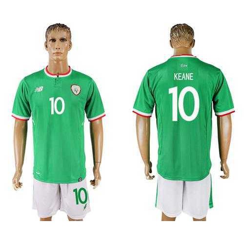Ireland #10 Keane Green Soccer Country Jersey Ireland #10 Keane Green Soccer Country Jersey