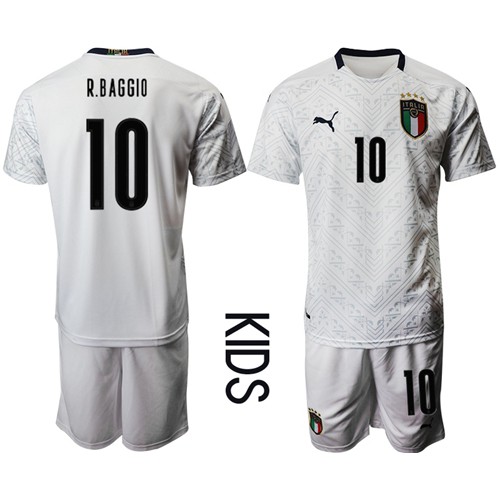 Italy #10 R.Baggio Away Kid Soccer Country Jersey Italy #10 R.Baggio Away Kid Soccer Country Jersey