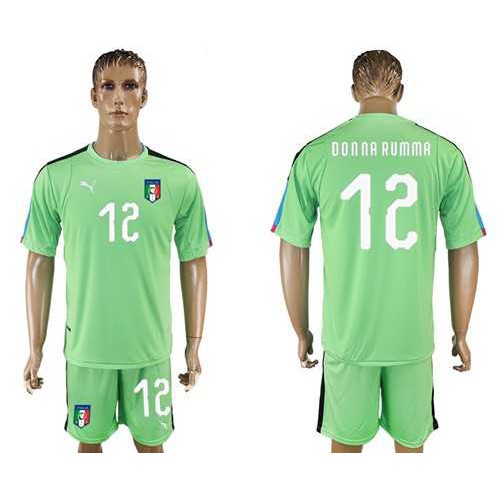 Italy #12 Donna Rumma Green Goalkeeper Soccer Country Jersey Italy #12 Donna Rumma Green Goalkeeper Soccer Country Jersey