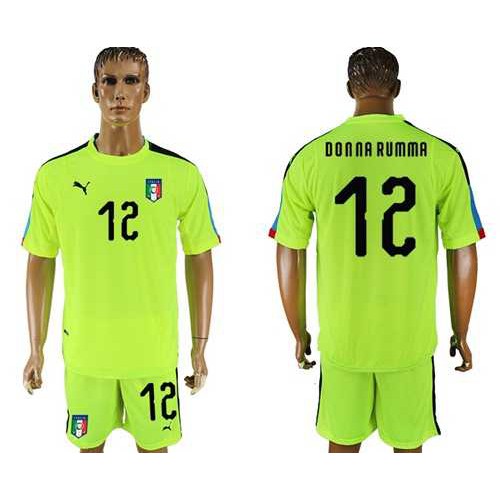 Italy #12 Donna Rumma Shiny Green Goalkeeper Soccer Country Jersey Italy #12 Donna Rumma Shiny Green Goalkeeper Soccer Country Jersey