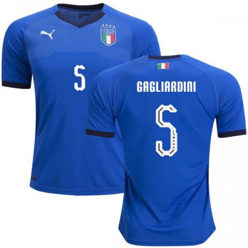 Italy #5 Gagliardini Home Soccer Country Jersey Italy #5 Gagliardini Home Soccer Country Jersey