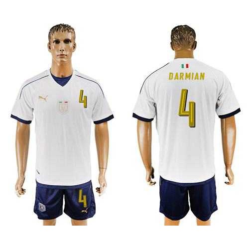 Italy #4 Darmian Away Soccer Country Jersey Italy #4 Darmian Away Soccer Country Jersey