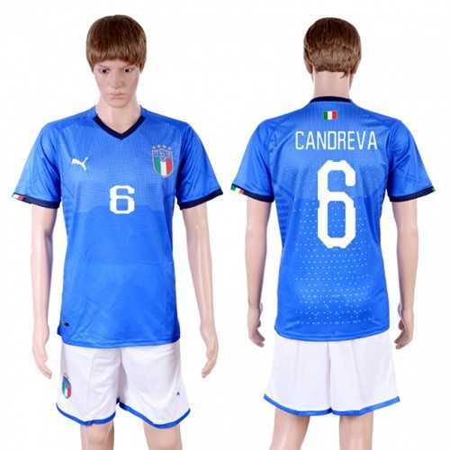 Italy #6 Candreva Home Soccer Country Jersey Italy #6 Candreva Home Soccer Country Jersey