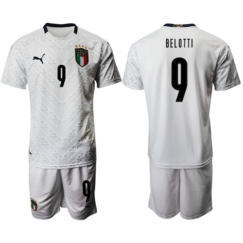 Italy #9 Belotti Away Soccer Country Jersey Italy #9 Belotti Away Soccer Country Jersey