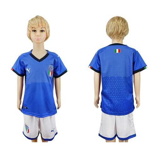 Italy Blank Home Kid Soccer Country Jersey Italy Blank Home Kid Soccer Country Jersey
