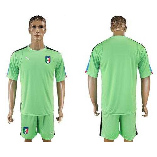 Italy Blank Green Goalkeeper Soccer Country Jersey Italy Blank Green Goalkeeper Soccer Country Jersey