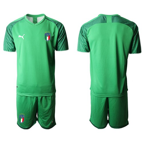 Italy Blank Green Goalkeeper Soccer Country Jersey Italy Blank Green Goalkeeper Soccer Country Jersey