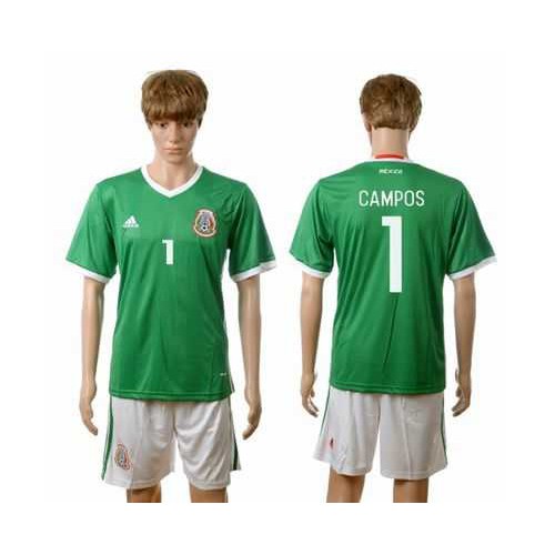 Mexico #1 Campos Green Home Soccer Country Jersey Mexico #1 Campos Green Home Soccer Country Jersey