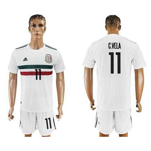 Mexico #11 C.Vela Away Soccer Country Jersey Mexico #11 C.Vela Away Soccer Country Jersey