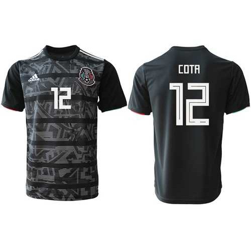 Mexico #12 Cota Black Soccer Country Jersey Mexico #12 Cota Black Soccer Country Jersey