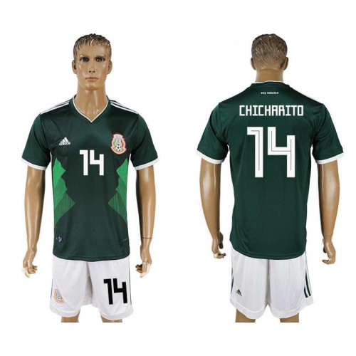 Mexico #14 CHICHARITO Home 2018 FIFA World Cup Soccer Jersey Mexico #14 CHICHARITO Home 2018 FIFA World Cup Soccer Jersey