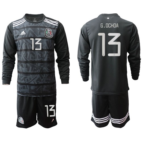 Mexico #13 G.Ochoa Home Long Sleeves Soccer Country Jersey Mexico #13 G.Ochoa Home Long Sleeves Soccer Country Jersey