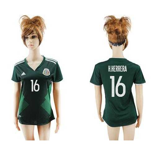 Mexico #16 H.Herrera Home Soccer Country Jersey Mexico #16 H.Herrera Home Soccer Country Jersey