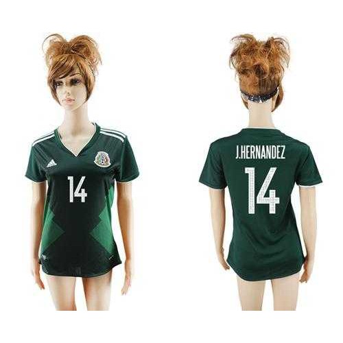 Mexico #14 J.Hernandez Home Soccer Country Jersey Mexico #14 J.Hernandez Home Soccer Country Jersey