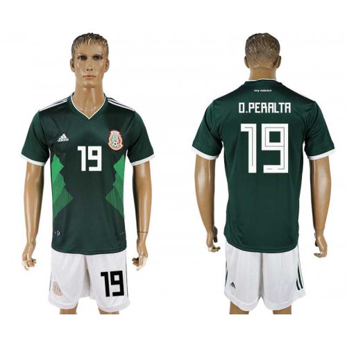 Mexico #19 O.PERALTA Home 2018 FIFA World Cup Soccer Jersey Mexico #19 O.PERALTA Home 2018 FIFA World Cup Soccer Jersey