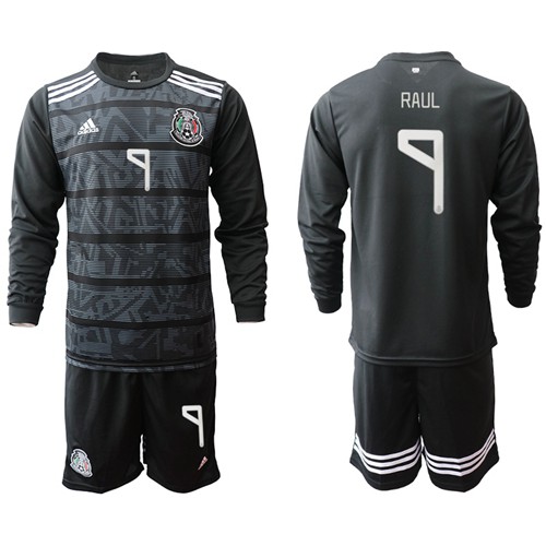 Mexico #7 Raul Home Long Sleeves Soccer Country Jersey Mexico #7 Raul Home Long Sleeves Soccer Country Jersey