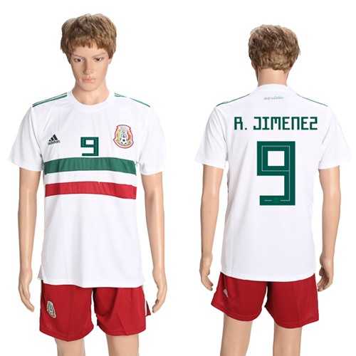 Mexico #9 R.Jimenez Away Soccer Country Jersey Mexico #9 R.Jimenez Away Soccer Country Jersey
