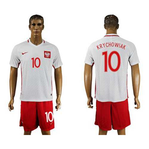 Poland #10 Krychowiak Home Soccer Country Jersey Poland #10 Krychowiak Home Soccer Country Jersey
