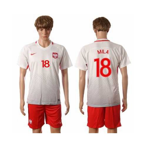 Poland #18 Mila Home Soccer Country Jersey Poland #18 Mila Home Soccer Country Jersey