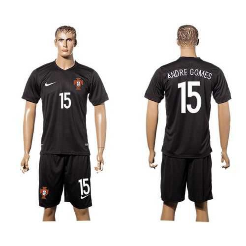 Portugal #15 Andre Gomes SEC Away Soccer Country Jersey Portugal #15 Andre Gomes SEC Away Soccer Country Jersey
