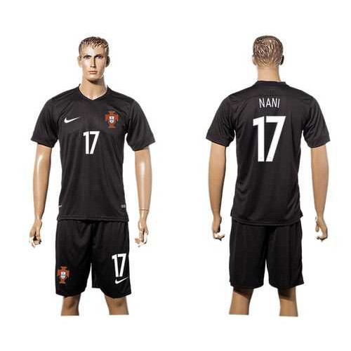 Portugal #17 Nani SEC Away Soccer Country Jersey Portugal #17 Nani SEC Away Soccer Country Jersey