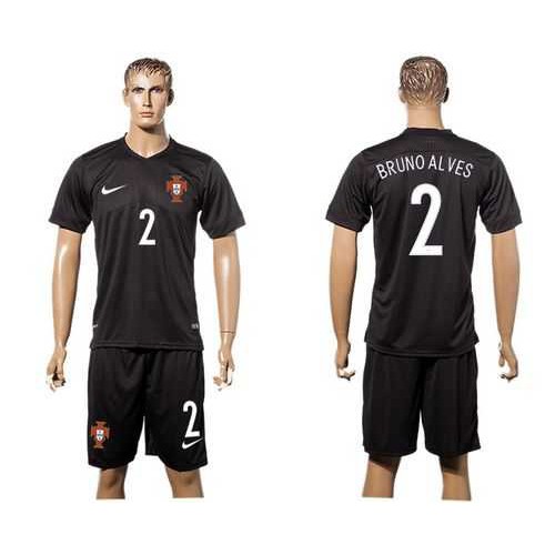 Portugal #2 Bruno Alves SEC Away Soccer Country Jersey Portugal #2 Bruno Alves SEC Away Soccer Country Jersey