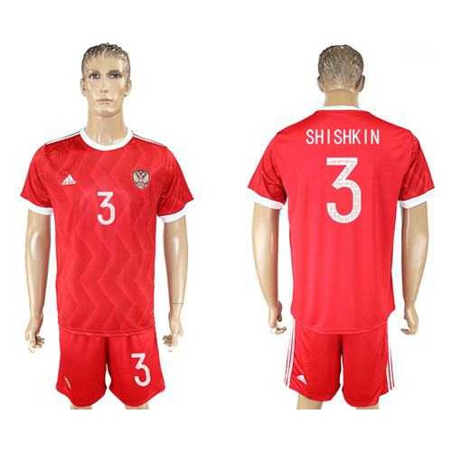 Russia #3 Shishkin Federation Cup Home Soccer Country Jersey Russia #3 Shishkin Federation Cup Home Soccer Country Jersey