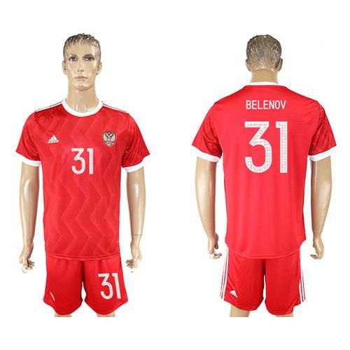 Russia #31 Belenov Federation Cup Home Soccer Country Jersey Russia #31 Belenov Federation Cup Home Soccer Country Jersey