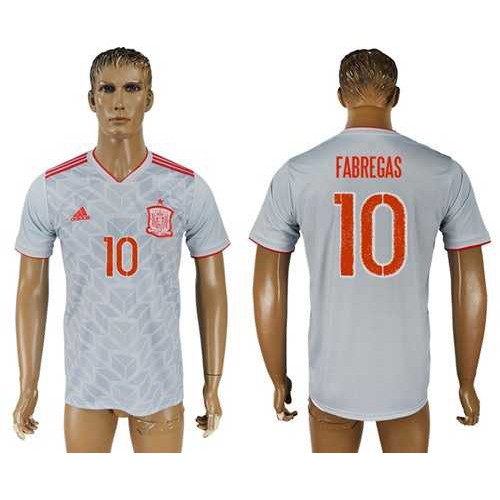 Spain #10 Fabregas Away Soccer Country Jersey Spain #10 Fabregas Away Soccer Country Jersey