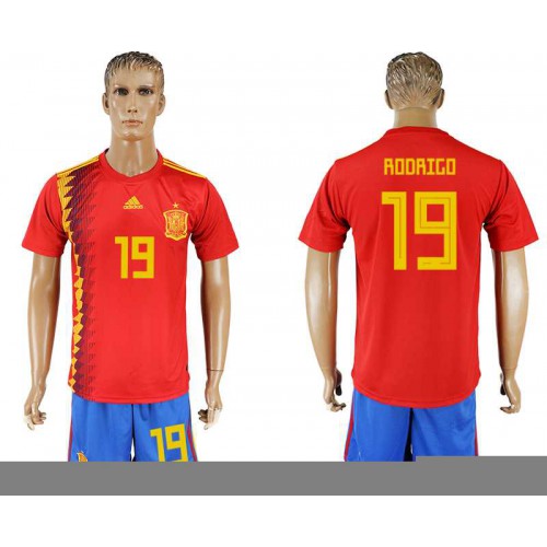 Spain #19 ADORIGO Home 2018 FIFA World Cup Soccer Jersey Spain #19 ADORIGO Home 2018 FIFA World Cup Soccer Jersey