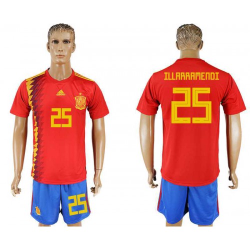 Spain #25 ILLARRAMENDI Home 2018 FIFA World Cup Soccer Jersey Spain #25 ILLARRAMENDI Home 2018 FIFA World Cup Soccer Jersey