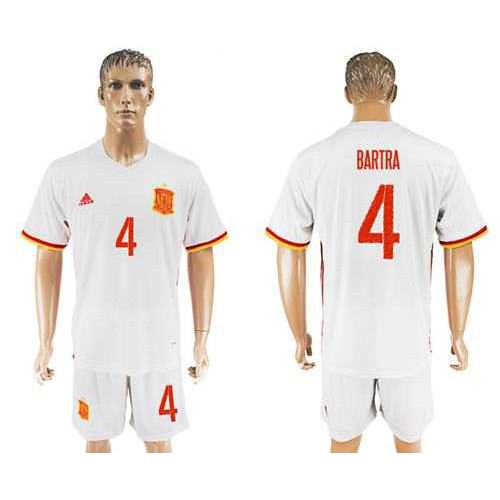 Spain #4 Bartra Away Soccer Country Jersey Spain #4 Bartra Away Soccer Country Jersey