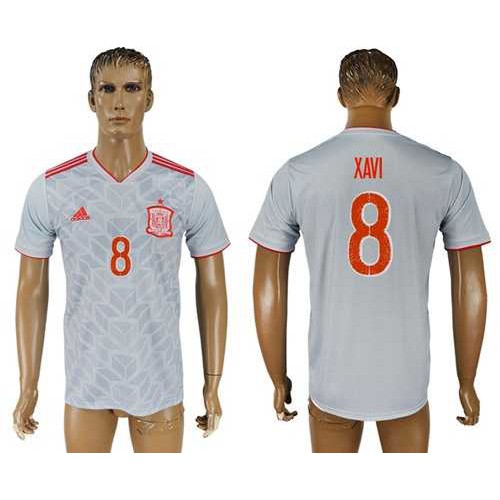 Spain #8 Xavi Away Soccer Country Jersey Spain #8 Xavi Away Soccer Country Jersey