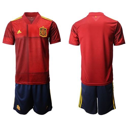 Spain Blank Home Soccer Country Jersey Spain Blank Home Soccer Country Jersey